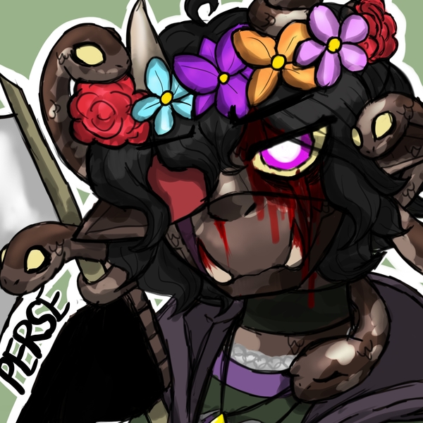 Coloured illustration head shot