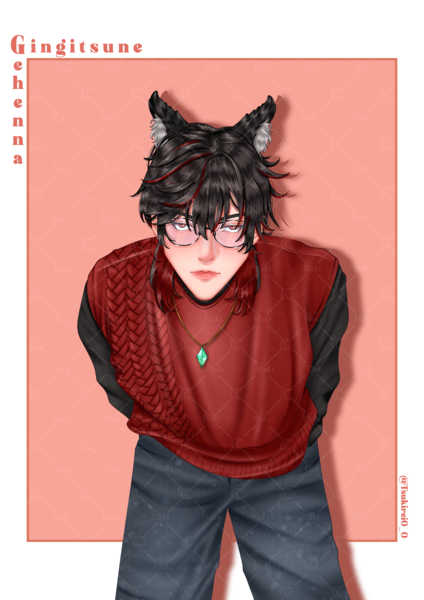 Fully rendered half body 