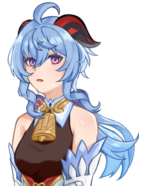 Anime-style simple colored portrait