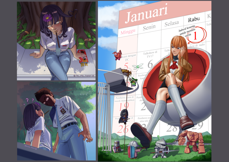 CAHARCTER + BACKGROUND ILLUSTRATION 