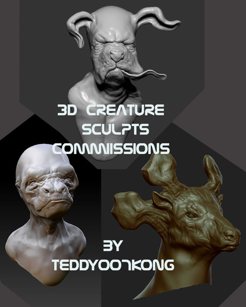 3D Creature Busts