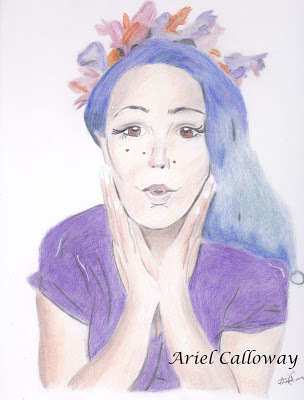 Colored pencil portrait 