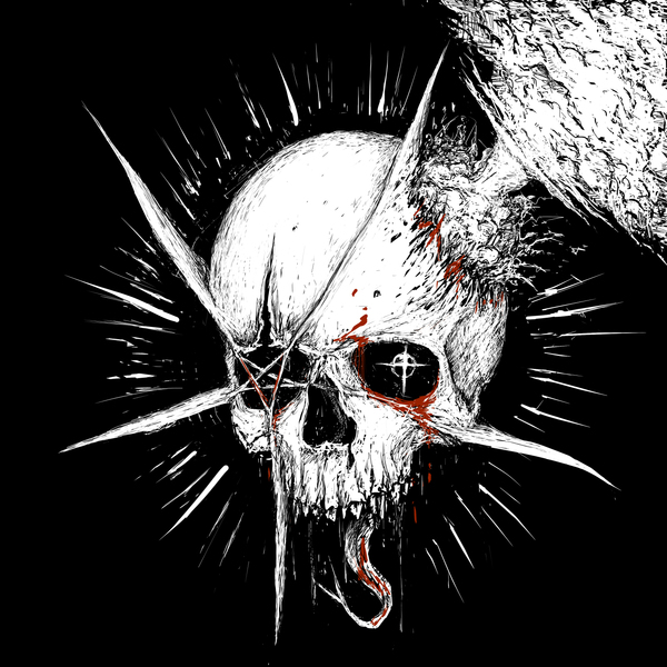 Skull / Digital drawing (Black n White / Colored)