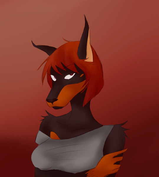 Full color bust Flat/gradient background