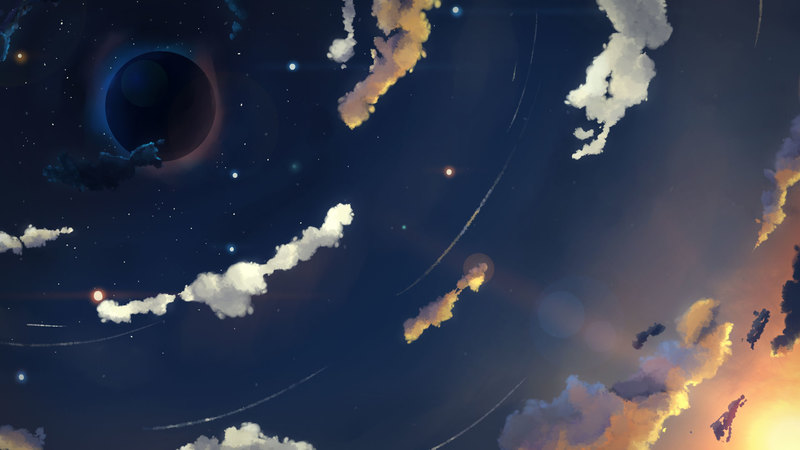 Anime-Style Sky Background