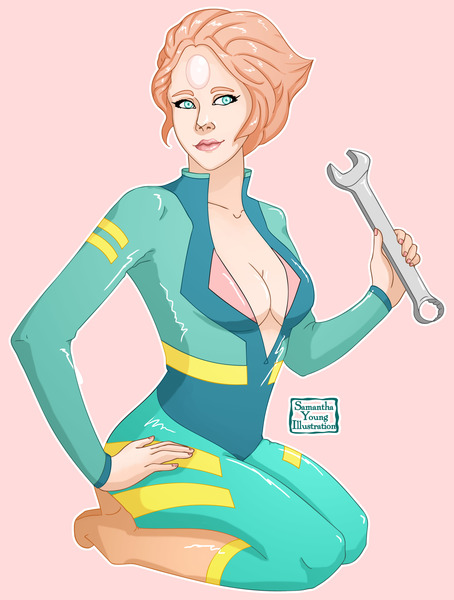 Pin-Up colored full-body