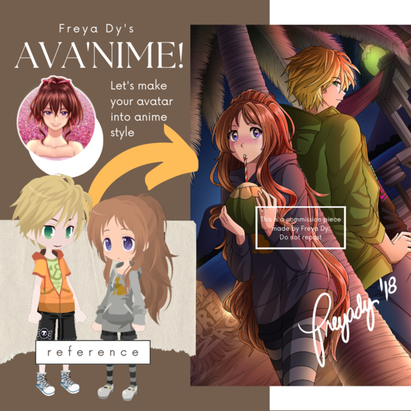 Poster Ava - Anime Drawing