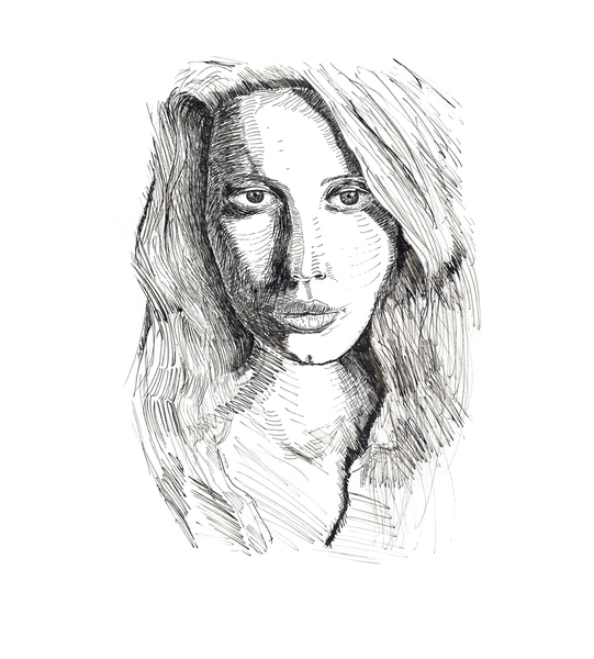 Ink style portrait