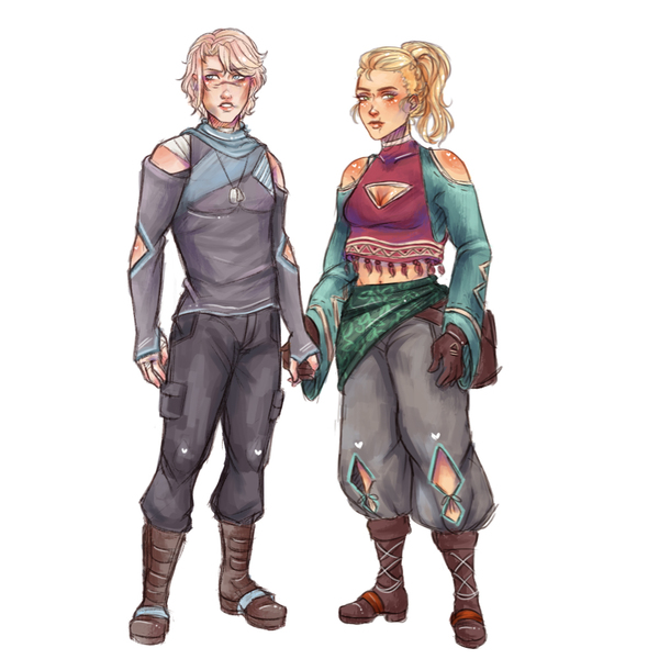 Fullbody Couple Character Reference