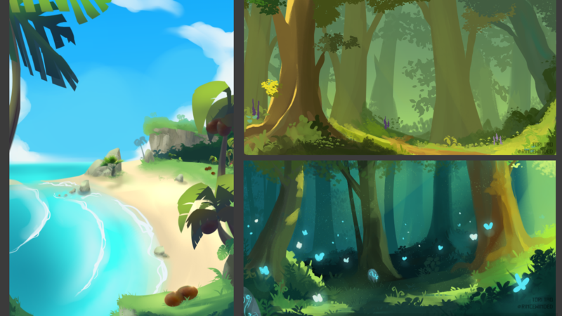 Painted Environment backgrounds/concept