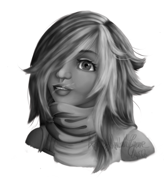 Greyscale Painted Bust