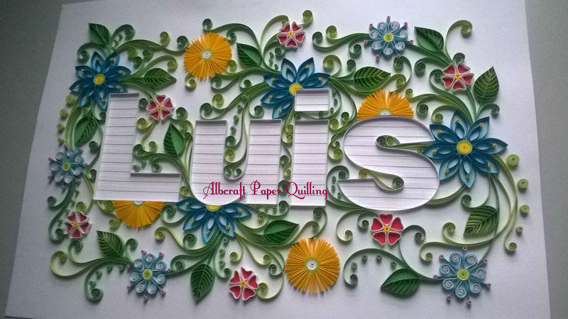 Personalized 3D Paper Quilling Artwork