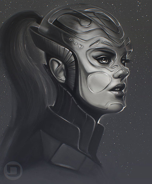 Eve Online (Sci-fi Character Portrait Painting)