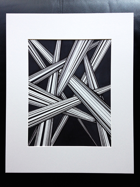 Grayscale Abstract Geometric Shapes 