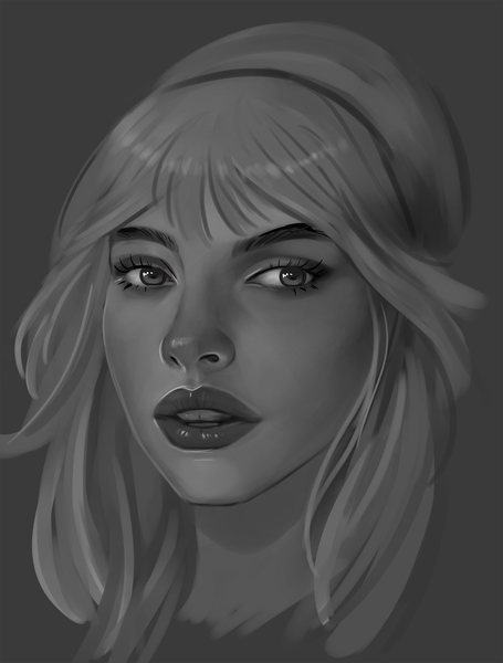 Quick Sketch Painting B/W