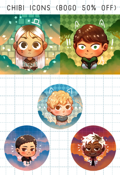 Chibi Icons (BOGO 50% off)