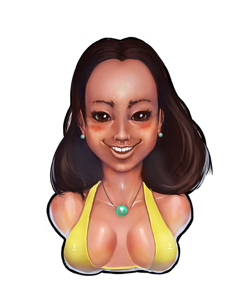 Coloured Girl Face / Bust