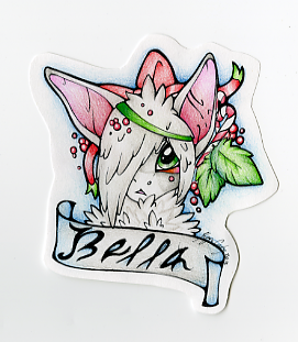 Furry head shot badge