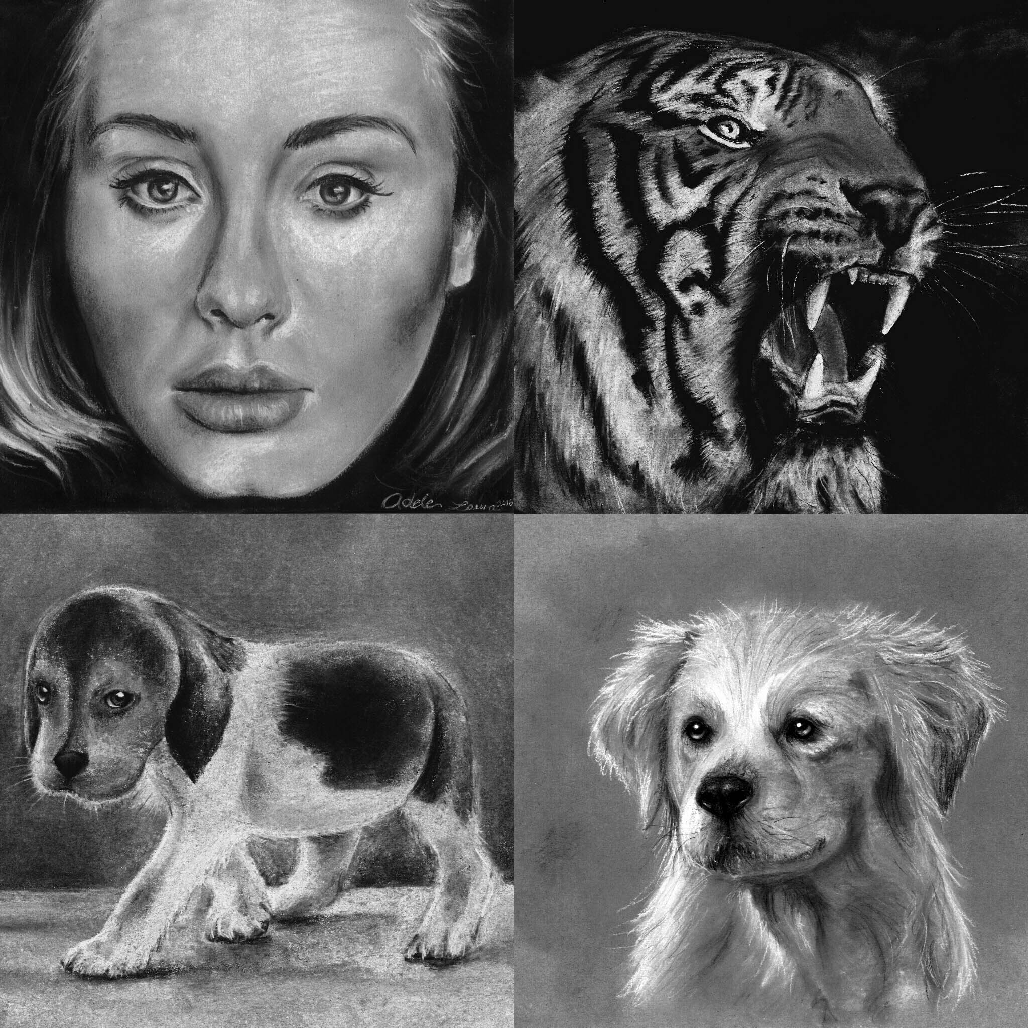 Charcoal Drawing Artists&Clients