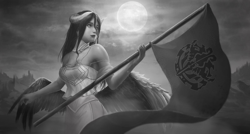 Illustration painting grayscale