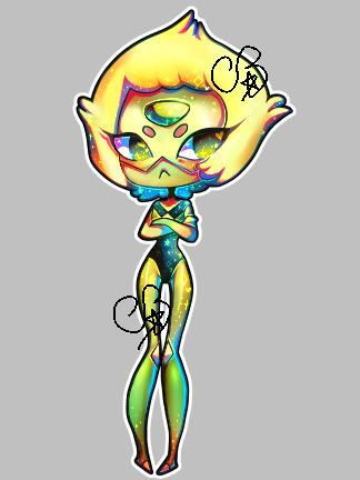 Colored lineart of a chibi style character