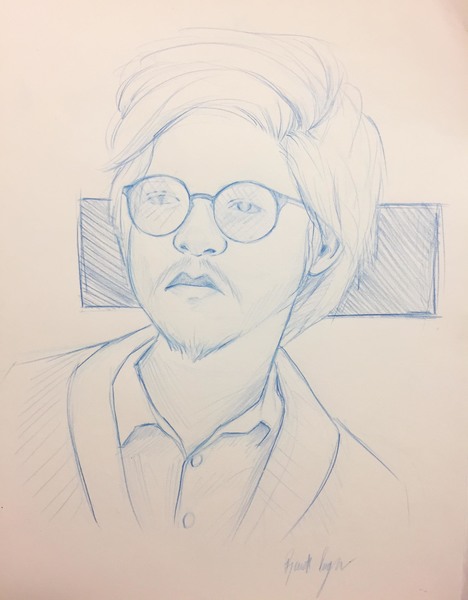 sketched portrait