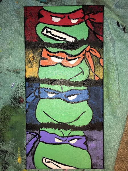 Acrylic Teenage Mutant Ninja Turtles Painting