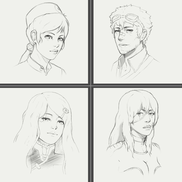 headshot - sketches - Artists&Clients