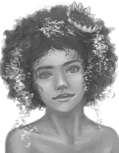 Monochrome busts