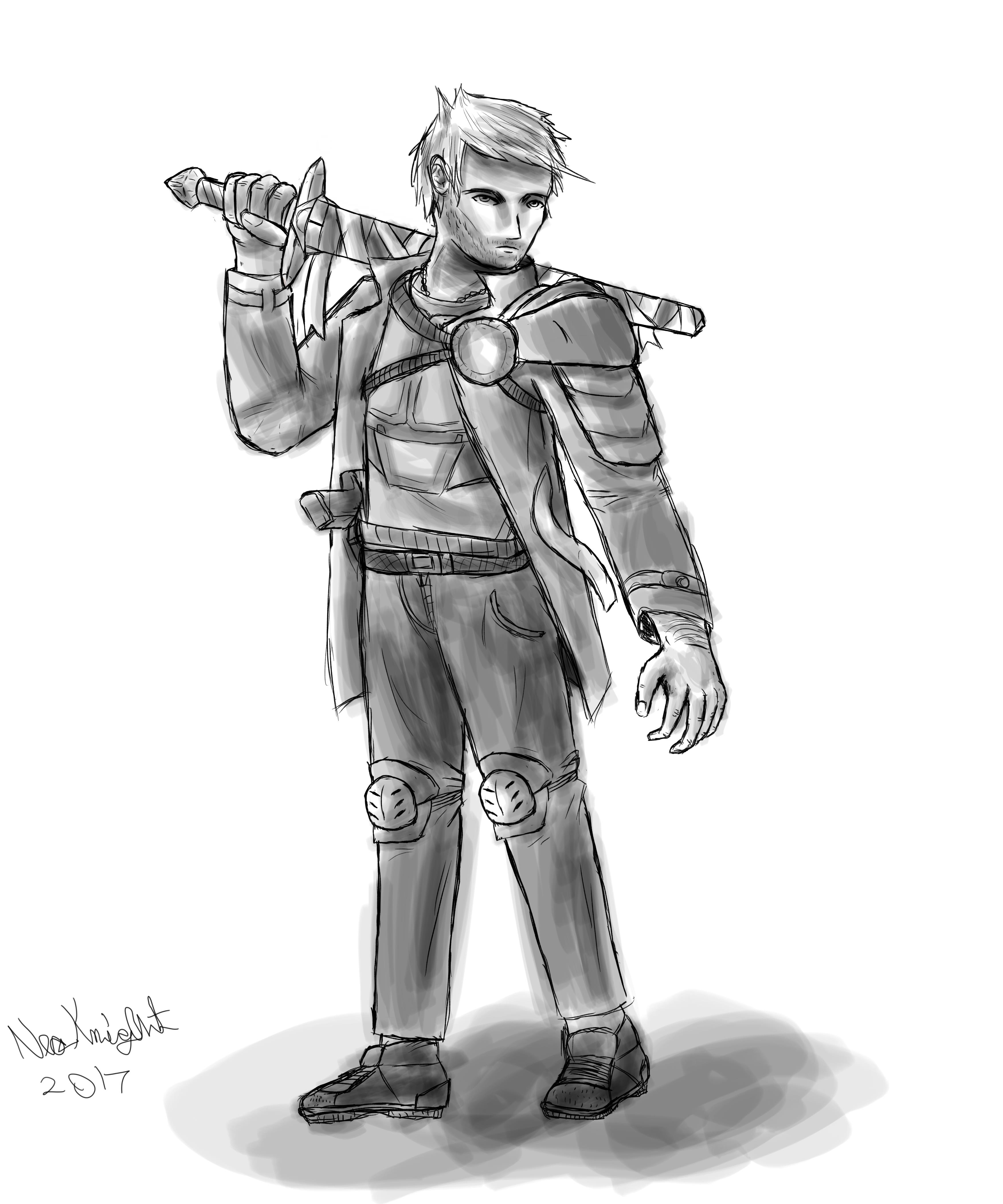 full body sketch drawing