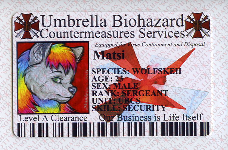 Umbrella ID Badge Plastic Card