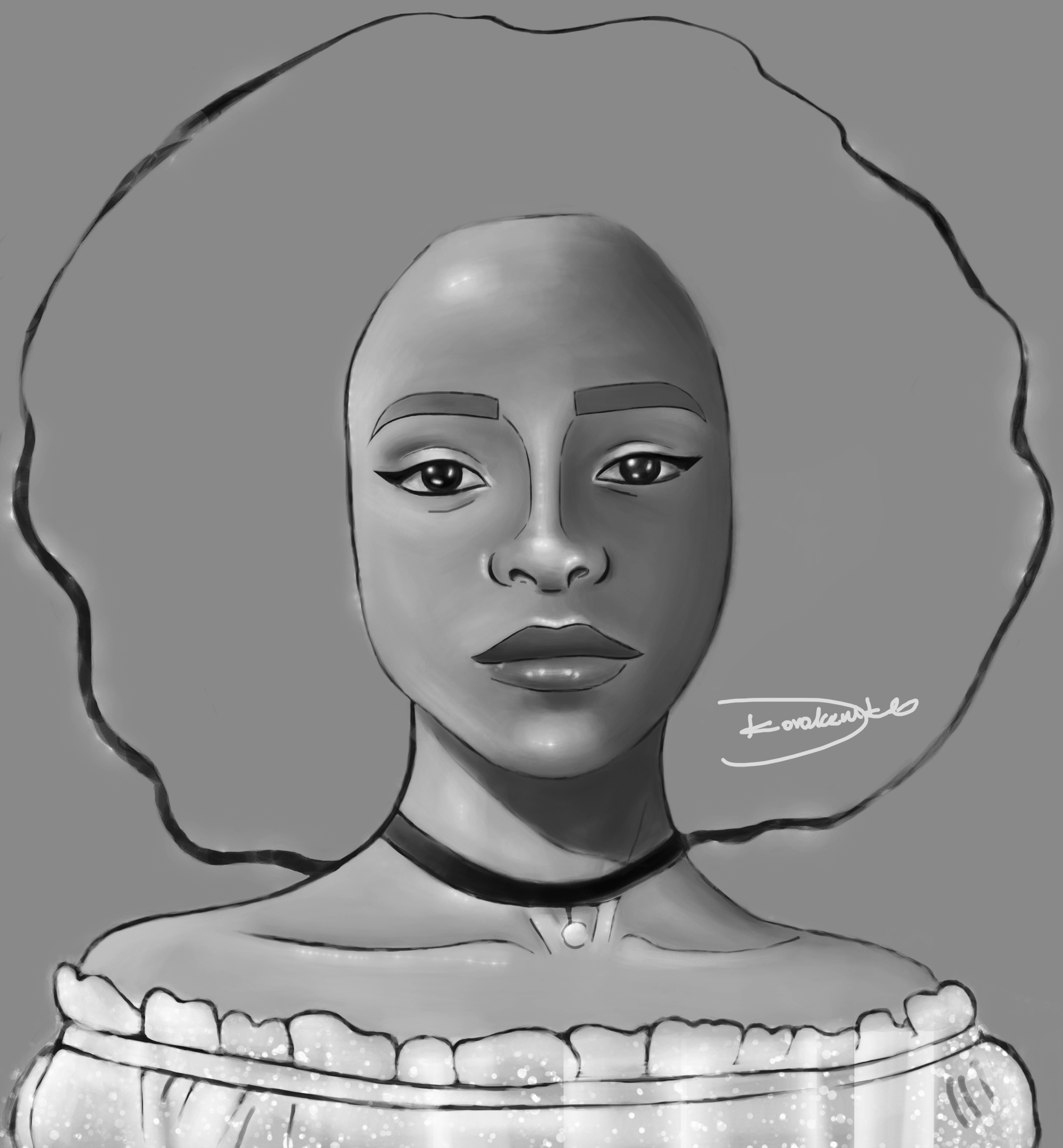 Black & white lineart portrait Artists&Clients Black & white lineart portrait Artists&Clients