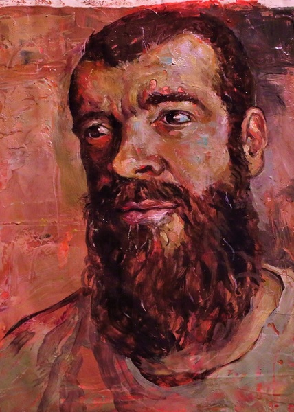 Photo based head portrait in oil