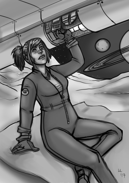 Grayscale Character (w/ Background)