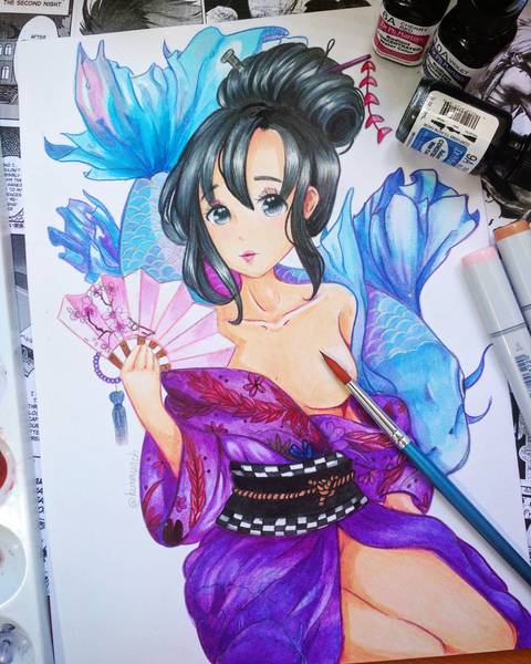 Full Colored Traditional Drawing