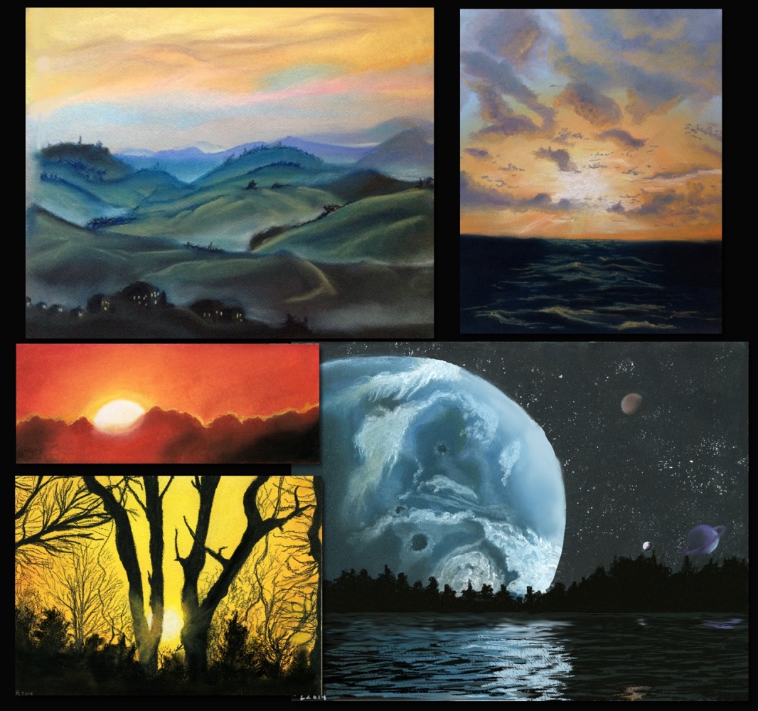 Chalk pastel colored landscape Artists&Clients