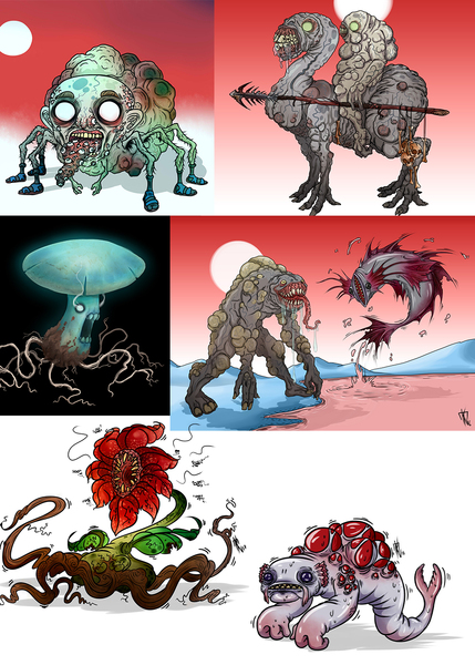 Colored monster or creature design/concept