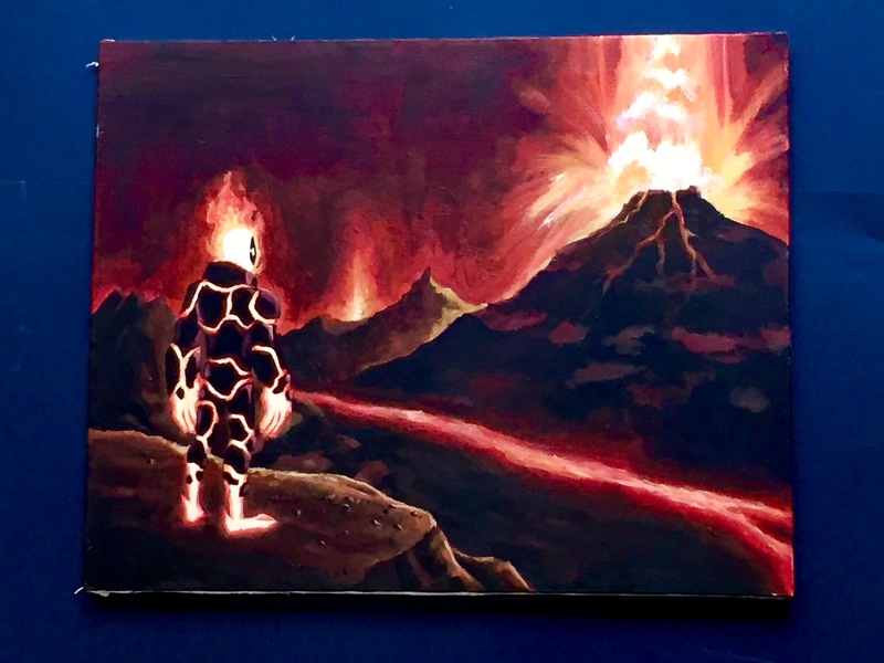 Heatblast Acryllic Painting