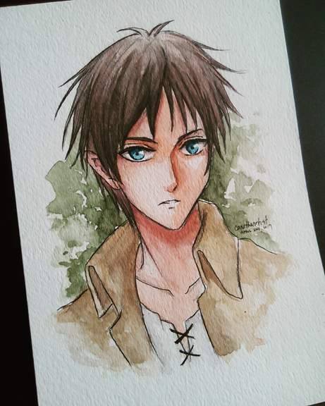 Anime Style (Watercolor Bust-up)
