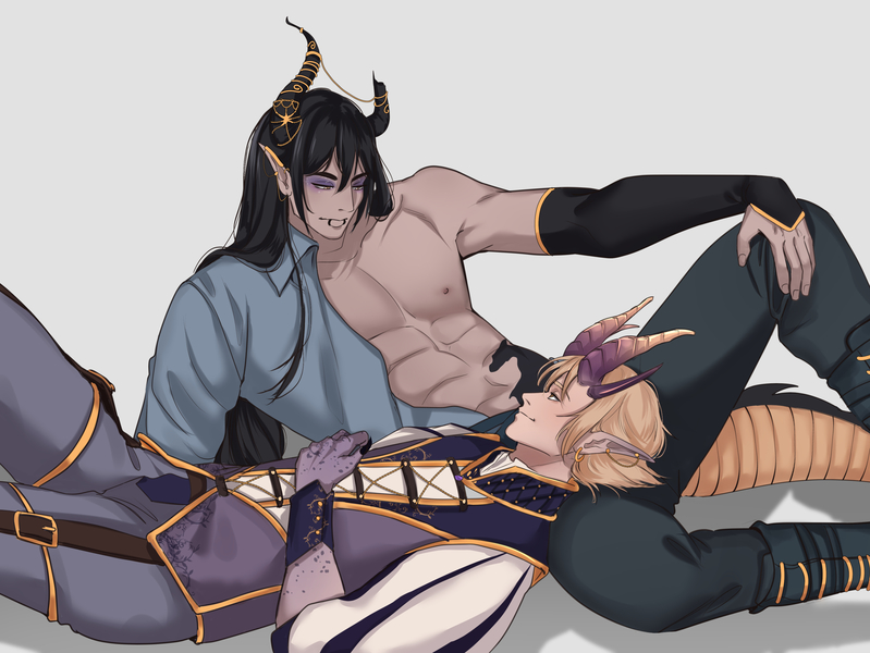 Colored Couple male yaoi nsfw sfw
