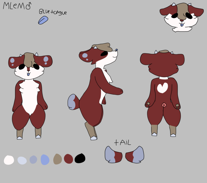 Colored anthro reference sheet