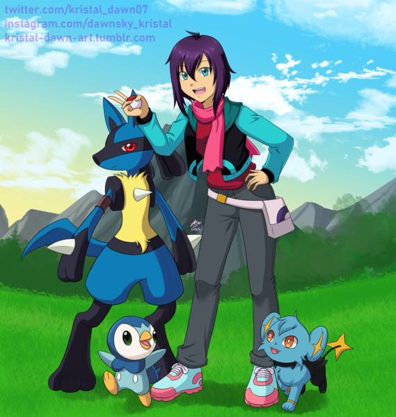 Pokemon trainer and team