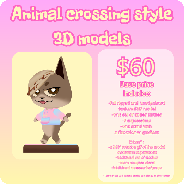 Animal crossing style 3D model