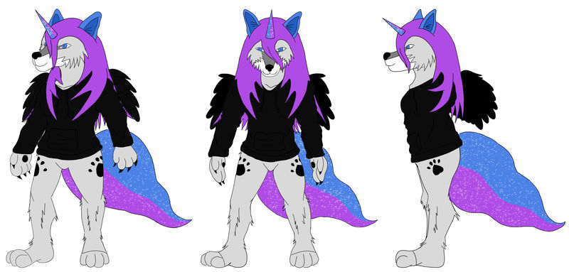 Colored Full-Body Character Model Sheet 