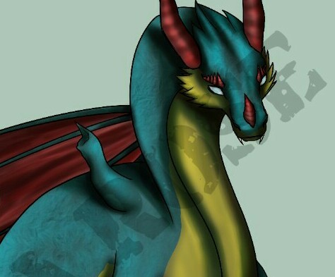 One full colored dragon character 