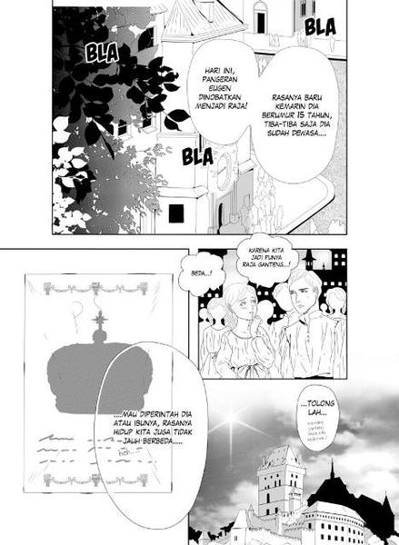 Manga comic page in black and white toning