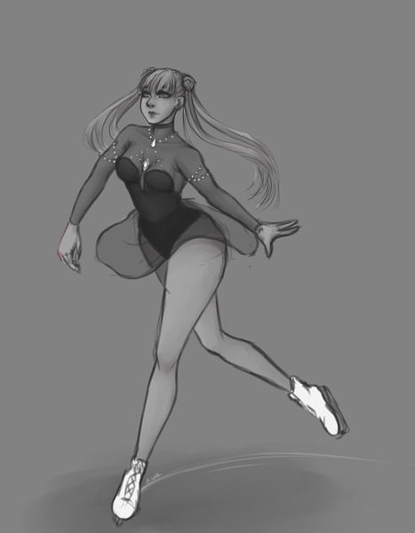 Fullbody Grayscale Sketch with Shading