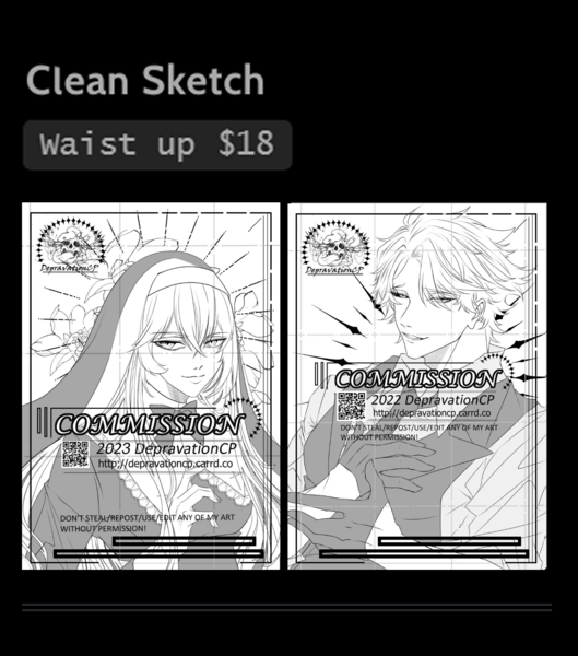 Clean Sketch - Waist Up