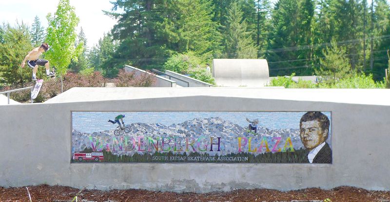 Mosaic memorial for skatepark