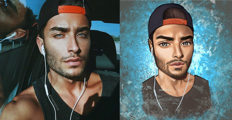 realistic cartoon portrait